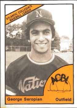 1977 TCMA Atlantic Collegiate Baseball League #NNO George Seropian Front
