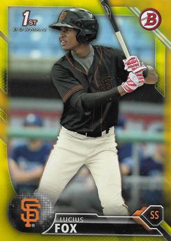 2016 Bowman - Prospects Yellow #BP13 Lucius Fox Front