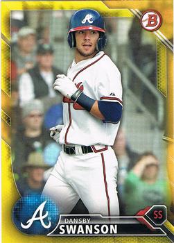 2016 Bowman - Prospects Yellow #BP50 Dansby Swanson Front