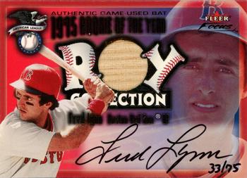 2001 Fleer Focus - ROY Collection Memorabilia Autograph #NNO Fred Lynn Front