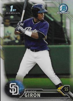 2016 Bowman - Chrome Prospects Refractor #BCP20 Ruddy Giron Front