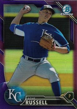2016 Bowman - Chrome Prospects Purple Refractor #BCP75 Ashe Russell Front