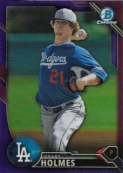 2016 Bowman - Chrome Prospects Purple Refractor #BCP104 Grant Holmes Front