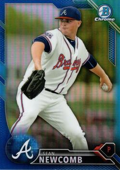 2016 Bowman - Chrome Prospects Blue Refractor #BCP65 Sean Newcomb Front