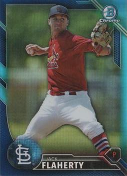 2016 Bowman - Chrome Prospects Blue Refractor #BCP89 Jack Flaherty Front