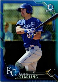 2016 Bowman - Chrome Prospects Blue Refractor #BCP138 Bubba Starling Front