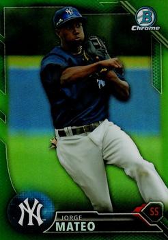 2016 Bowman - Chrome Prospects Green Refractor #BCP94 Jorge Mateo Front