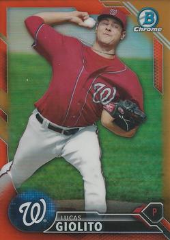 2016 Bowman - Chrome Prospects Orange Refractor #BCP150 Lucas Giolito Front