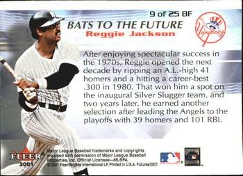 2001 Fleer Futures - Bats to the Future #9BF Reggie Jackson  Back