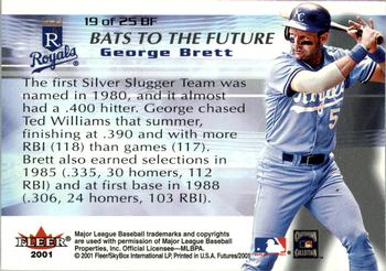 2001 Fleer Futures - Bats to the Future #19BF George Brett  Back