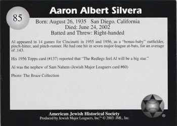 2003 Jewish Major Leaguers #85 Al Silvera Back
