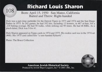 2003 Jewish Major Leaguers #108 Dick Sharon Back