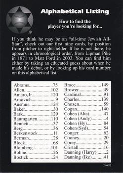2003 Jewish Major Leaguers #147 Checklist Card Front