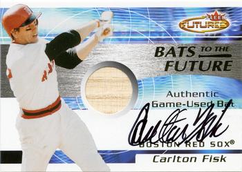 2001 Fleer Futures - Bats to the Future Game Bat Autograph #NNO Carlton Fisk  Front