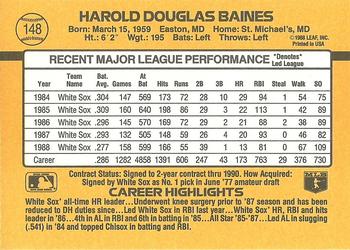 1989 Donruss #148 Harold Baines Back