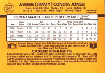 1989 Donruss #247 Jimmy Jones Back