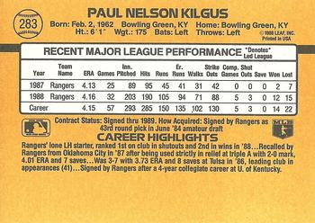 1989 Donruss #283 Paul Kilgus Back