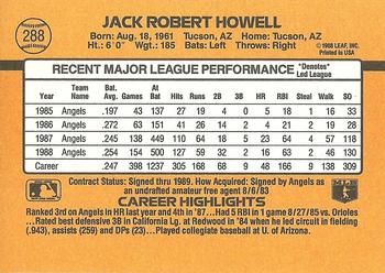 1989 Donruss #288 Jack Howell Back