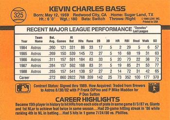 1989 Donruss #325 Kevin Bass Back
