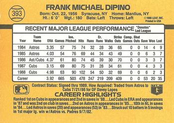 1989 Donruss #393 Frank DiPino Back