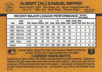 1989 Donruss #394 Al Nipper Back