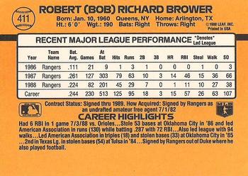 1989 Donruss #411 Bob Brower Back