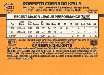 1989 Donruss #433 Roberto Kelly Back
