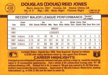 1989 Donruss #438 Doug Jones Back