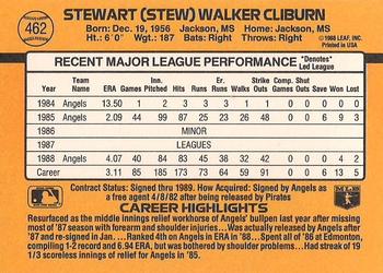 1989 Donruss #462 Stew Cliburn Back