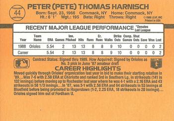 1989 Donruss #44 Pete Harnisch Back
