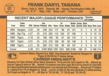 1989 Donruss #90 Frank Tanana Back
