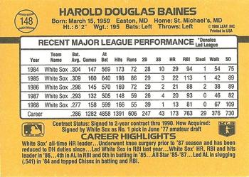 1989 Donruss #148 Harold Baines Back