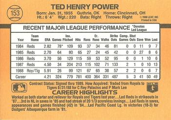 1989 Donruss #153 Ted Power Back