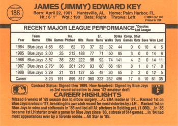 1989 Donruss #188 Jimmy Key Back
