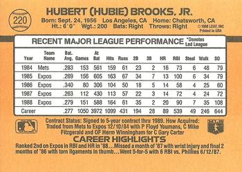1989 Donruss #220 Hubie Brooks Back