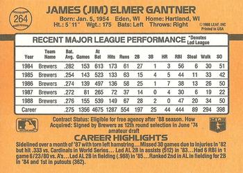 1989 Donruss #264 Jim Gantner Back