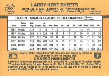 1989 Donruss #333 Larry Sheets Back