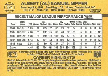 1989 Donruss #394 Al Nipper Back