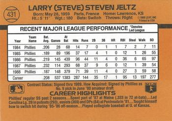 1989 Donruss #431 Steve Jeltz Back