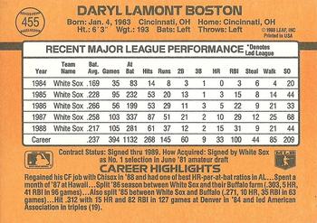 1989 Donruss #455 Daryl Boston Back