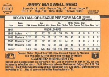 1989 Donruss #657 Jerry Reed Back
