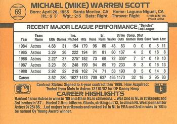 1989 Donruss #69 Mike Scott Back