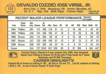 1989 Donruss #145 Ozzie Virgil Back