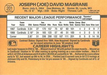 1989 Donruss #201 Joe Magrane Back