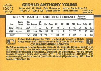 1989 Donruss #207 Gerald Young Back