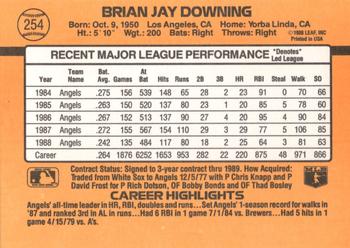 1989 Donruss #254 Brian Downing Back