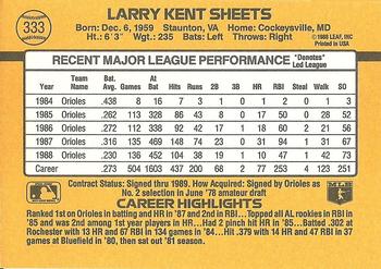 1989 Donruss #333 Larry Sheets Back