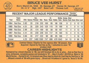 1989 Donruss #423 Bruce Hurst Back