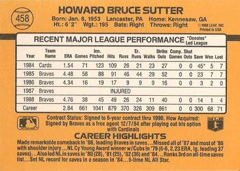 1989 Donruss #458 Bruce Sutter Back