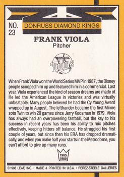 1989 Donruss #23 Frank Viola Back